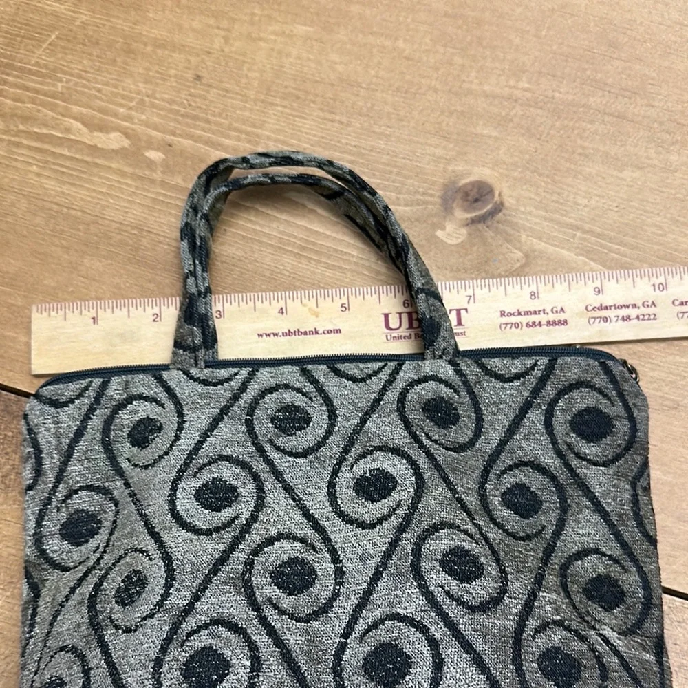 Black and Gray Tapestry Women’s Bag - Picture 5 of 8
